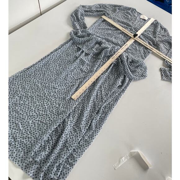 JUST Female Dress‎ Womens X Small Henry Blue Clover Print Ruffle Cottage Core - Picture 7 of 8